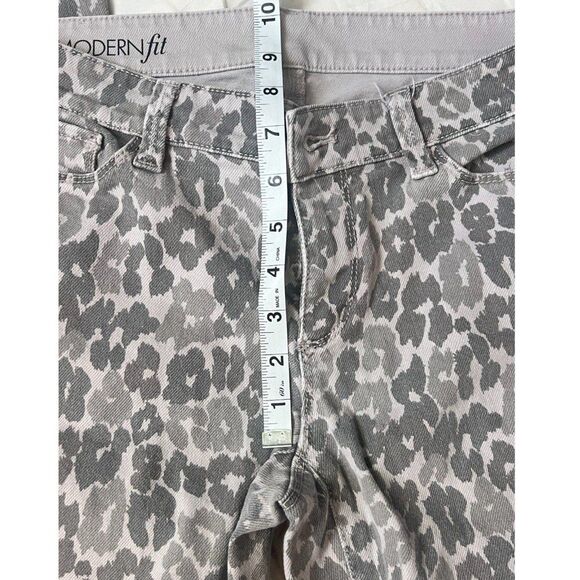 Ann Taylor Modern Fit 3 tone grey cheetah animal print stretch Sz 10 leopard - Picture 8 of 8